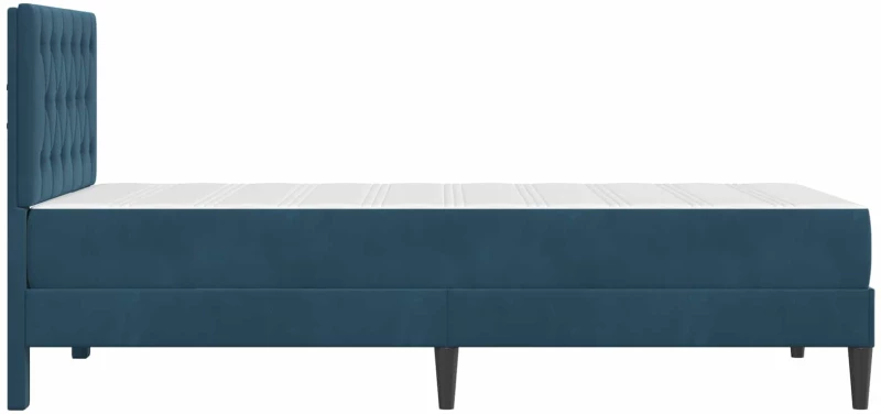 vidaXL Σκελετός κρεβατιού με στρώμα Μπλε 100 x 200 cm Βελούδο