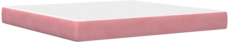 vidaXL Σκελετός κρεβατιού με στρώμα Ροζ 180 x 200 cm Βελούδο