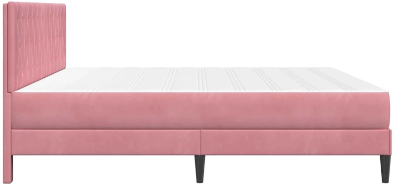 vidaXL Σκελετός κρεβατιού με στρώμα Ροζ 180 x 200 cm Βελούδο