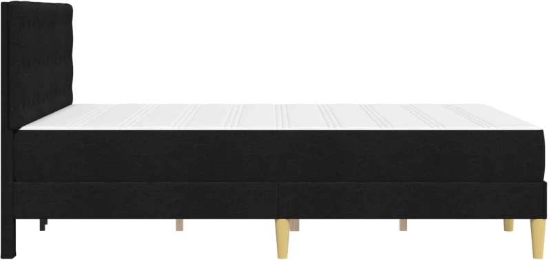 vidaXL Σκελετός κρεβατιού με στρώμα Μαύρο 160 x 200 cm ύφασμα