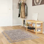 vidaXL Χαλί Runner MARSA Γκρι 80 x 100 cm Πολυέστερ και PVC