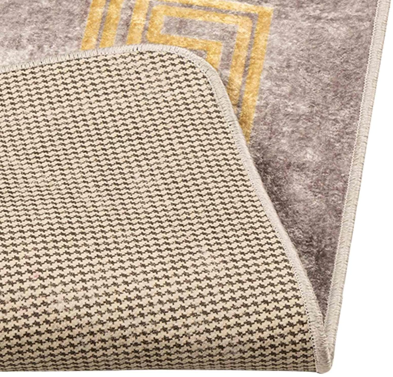 vidaXL Χαλί Runner MARSA Γκρι 80 x 100 cm Πολυέστερ και PVC