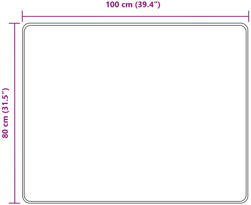 vidaXL Χαλί Runner MARSA Γκρι 80 x 100 cm Πολυέστερ και PVC