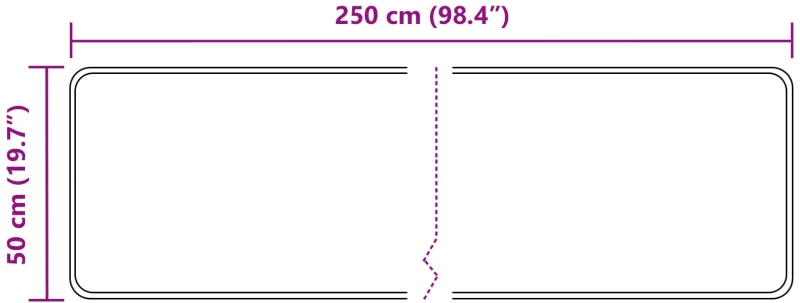 vidaXL Χαλί Runner MARSA Λευκός 50 x 250 εκ. Πολυέστερ και PVC