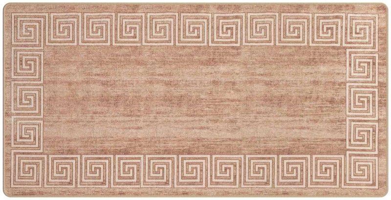 vidaXL Χαλί Runner MARSA Λευκός 100 x 200 cm Πολυέστερ και PVC