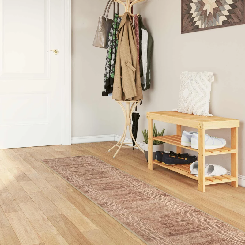 vidaXL Χαλί Runner MARSA Λευκός 50 x 450 εκ. Πολυέστερ και PVC