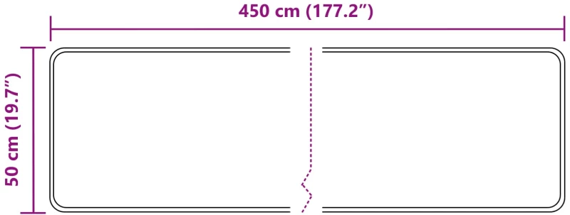 vidaXL Χαλί Runner MARSA Λευκός 50 x 450 εκ. Πολυέστερ και PVC