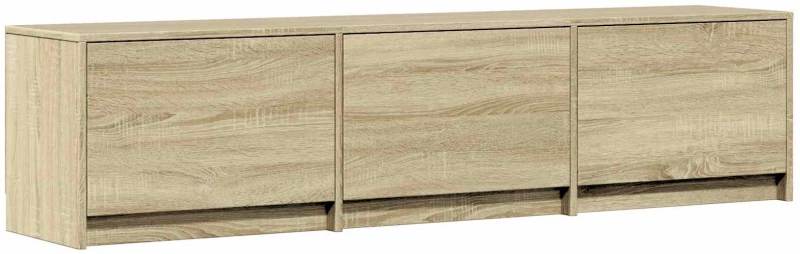 vidaXL Τηλεοπτική βιβλιοθήκη με LED Δρύς Sonoma 165 x 34 x 40 εκ.