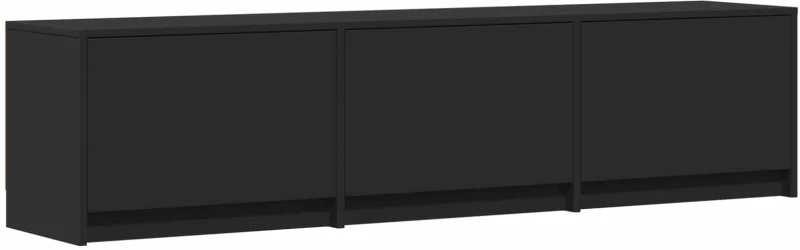 vidaXL Τηλεοπτική βιβλιοθήκη με LED με LED Μαύρο 165 x 34 x 40 εκ.