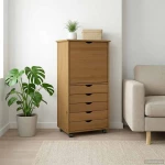 vidaXL Κινητό Ντουλάπι Μέλι Καφέ 53 x 39 x 103 cm Στερεό ξύλο πεύκου