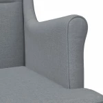 vidaXL Πολυθρόνα Ανοιχτό γκρι ύφασμα