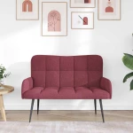 vidaXL Διθέσιος Καναπές Μπορντό 115 x 61 x 87 εκ. ύφασμα