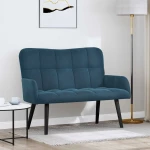 vidaXL Διθέσιος Καναπές Μπλε 115 x 61 x 87 εκ. Βελούδο