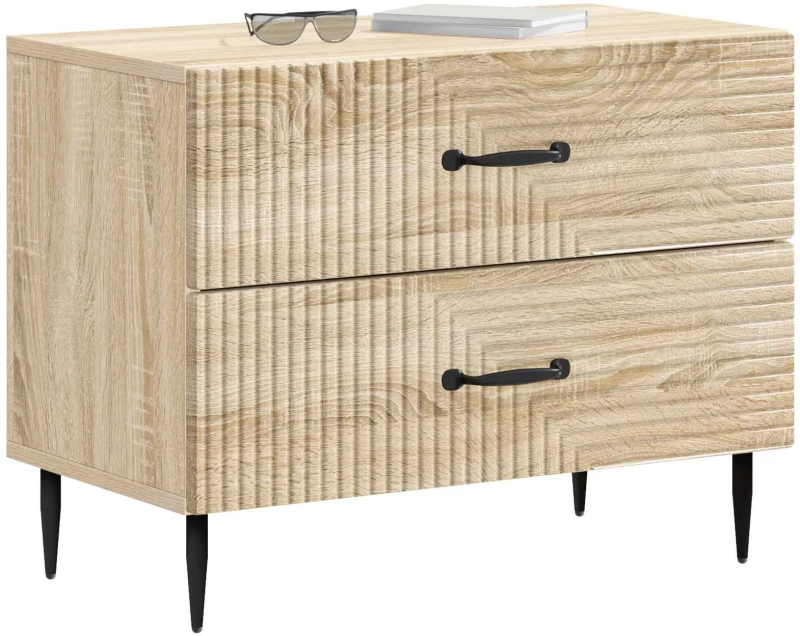 vidaXL Κομοδίνο Sonoma Δρυς 62 x 34,5 x 47,5 εκ Επεξεργασμένο Ξύλο