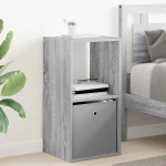vidaXL Κομοδίνο 2 pcs Γκρίζο Σονομα 35 x 32 x 68,5 εκ