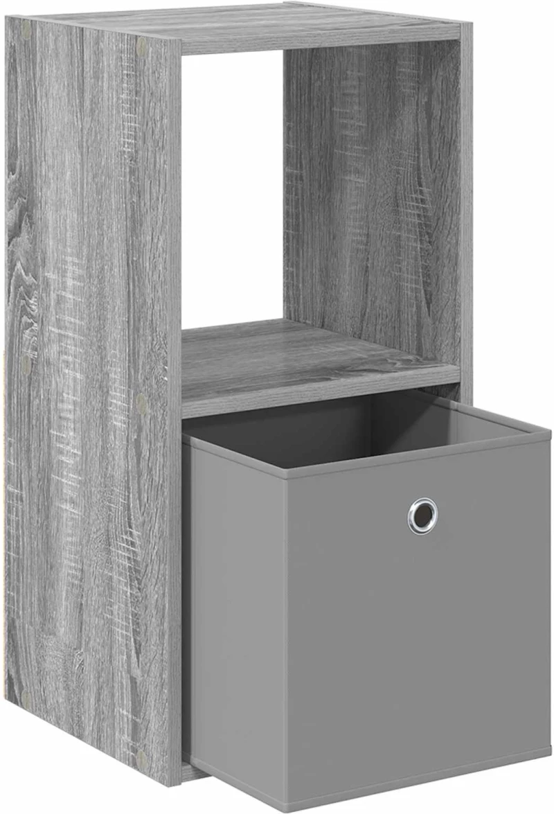 vidaXL Κομοδίνο 2 pcs Γκρίζο Σονομα 35 x 32 x 68,5 εκ