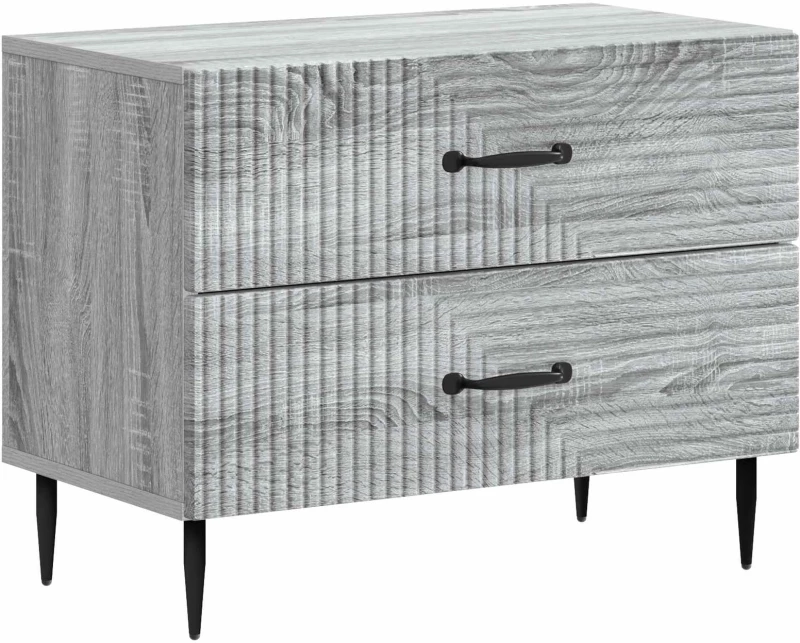 vidaXL Κομοδίνο Γκρι Sonoma 62 x 34,5 x 47,5 εκ Επεξεργασμένο Ξύλο