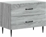 vidaXL Κομοδίνο Γκρι Sonoma 62 x 34,5 x 47,5 εκ Επεξεργασμένο Ξύλο