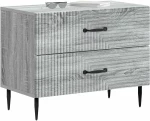 vidaXL Κομοδίνο Γκρι Sonoma 62 x 34,5 x 47,5 εκ Επεξεργασμένο Ξύλο