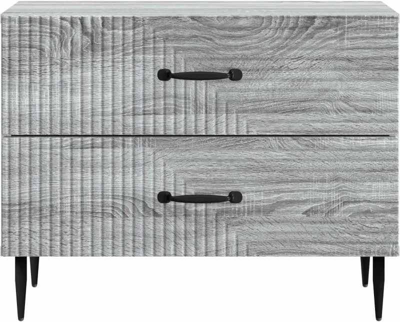 vidaXL Κομοδίνο Γκρι Sonoma 62 x 34,5 x 47,5 εκ Επεξεργασμένο Ξύλο