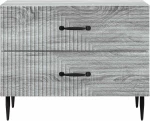 vidaXL Κομοδίνο Γκρι Sonoma 62 x 34,5 x 47,5 εκ Επεξεργασμένο Ξύλο