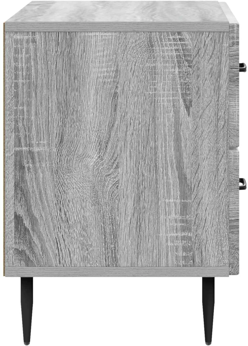 vidaXL Κομοδίνο Γκρι Sonoma 62 x 34,5 x 47,5 εκ Επεξεργασμένο Ξύλο