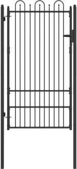vidaXL Πύλη Φράχτη HORST 100 x 175 cm Ατσάλι Μαύρο Κλειδώσιμο