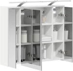 vidaXL Καθρέφτης Ντουλάπα Μπάνιου Λευκό 73,5 x 16 x 62,5 εκ.