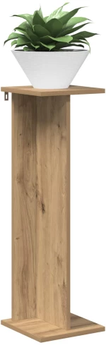 vidaXL Βάση φυτών Τεχνίτικη Δρυς 25 x 25,5 x 80,5 εκ.