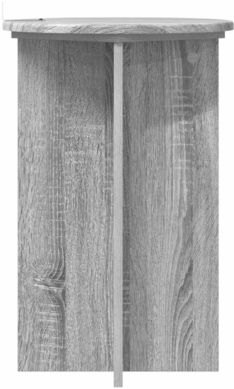 vidaXL Βάση φυτών 2 pcs Γκρι Sonoma Ø40 x 60 εκ. Επεξεργασμένο Ξύλο