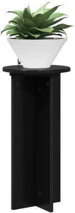 vidaXL Βάση φυτών 2 pcs Μαύρο 29,5 x 29,5 x 60 εκ. Επεξεργασμένο Ξύλο