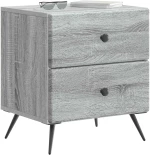 vidaXL Κομοδίνο Γκρι Sonoma 43 x 34,5 x 47,5 εκ Επεξεργασμένο Ξύλο