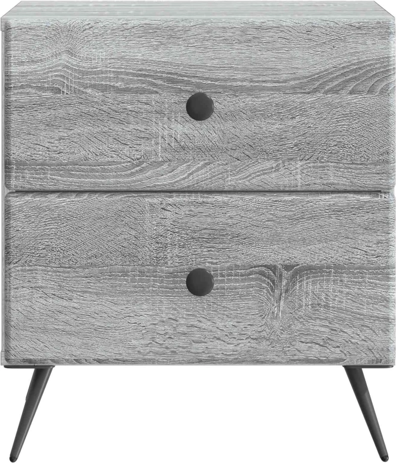 vidaXL Κομοδίνο Γκρι Sonoma 43 x 34,5 x 47,5 εκ Επεξεργασμένο Ξύλο