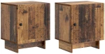 vidaXL Κομοδίνο 2 pcs Παλαιωμένο ξύλο 43 x 34,5 x 50 εκ