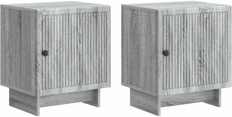 vidaXL Κομοδίνο 2 pcs Γκρι Sonoma 43 x 34,5 x 50 εκ Επεξεργασμένο Ξύλο