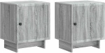 vidaXL Κομοδίνο 2 pcs Γκρι Sonoma 43 x 34,5 x 50 εκ Επεξεργασμένο Ξύλο