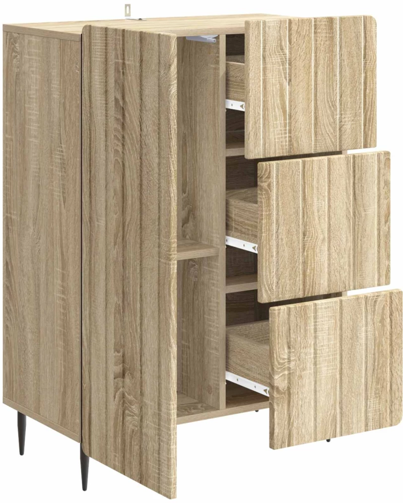 vidaXL Πλαϊνό γραφείο με συρτάρι Sonoma Δρυς 66 x 34,5 x 91,5 εκ