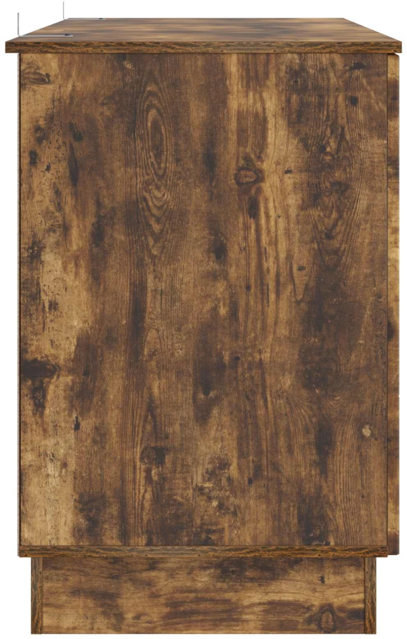 vidaXL Γραφείο με ράφι Καπνισμένο Ξύλο Δρυός 142,5 x 50 x 75 εκ.