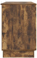 vidaXL Γραφείο με ράφι Καπνισμένο Ξύλο Δρυός 142,5 x 50 x 75 εκ.