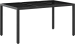vidaXL Σετ Εξωτερικής Τραπέζης 5 pcs Μαύρο 150 x 90 x 75 cm