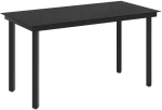 vidaXL Σετ Τραπέζι Καναπέ με μαξιλάρι 5 pcs Μαύρο και Κρεμ Λευκό