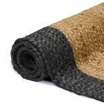 vidaXL Χαλιά χώρου Σκούρο Γκρι 80 x 300 cm Γιούτα