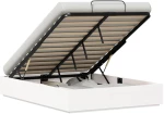 vidaXL Κρεβάτι Οθωμανικού Τύπου Λευκός 120 x 190 cm Στερεό πεύκο