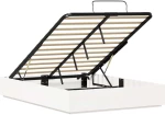 vidaXL Κρεβάτι Οθωμανικού Τύπου Λευκός 120 x 190 cm Στερεό πεύκο