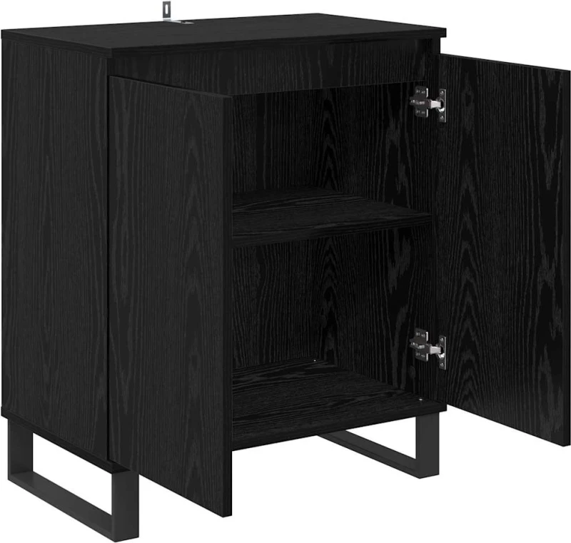 vidaXL Πλαϊνό γραφείο Μαύρη Οξυά 60 x 35 x 70 cm Επεξεργασμένο ξύλο