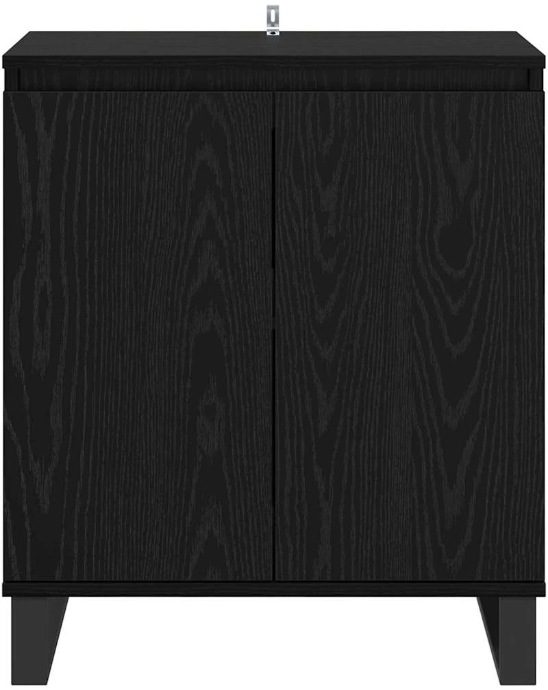 vidaXL Πλαϊνό γραφείο Μαύρη Οξυά 60 x 35 x 70 cm Επεξεργασμένο ξύλο