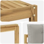 vidaXL Σειρά Καναπέ Εξωτερικού 4 pcs Λευκό και Ανοιχτό Γκρι
