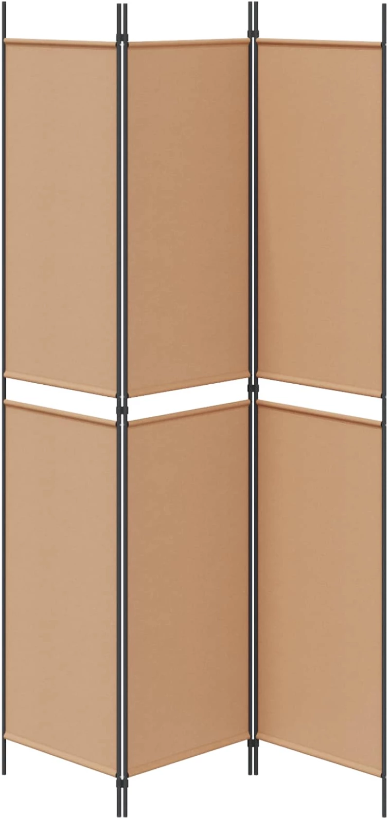 vidaXL 3-Panel Room Divider Μπεζ 150 x 220 cm Ύφασμα