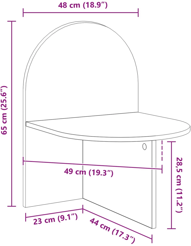 vidaXL Κομοδίνο Γκρι Σκυροδέματος 48 x 49 x 65 εκ.