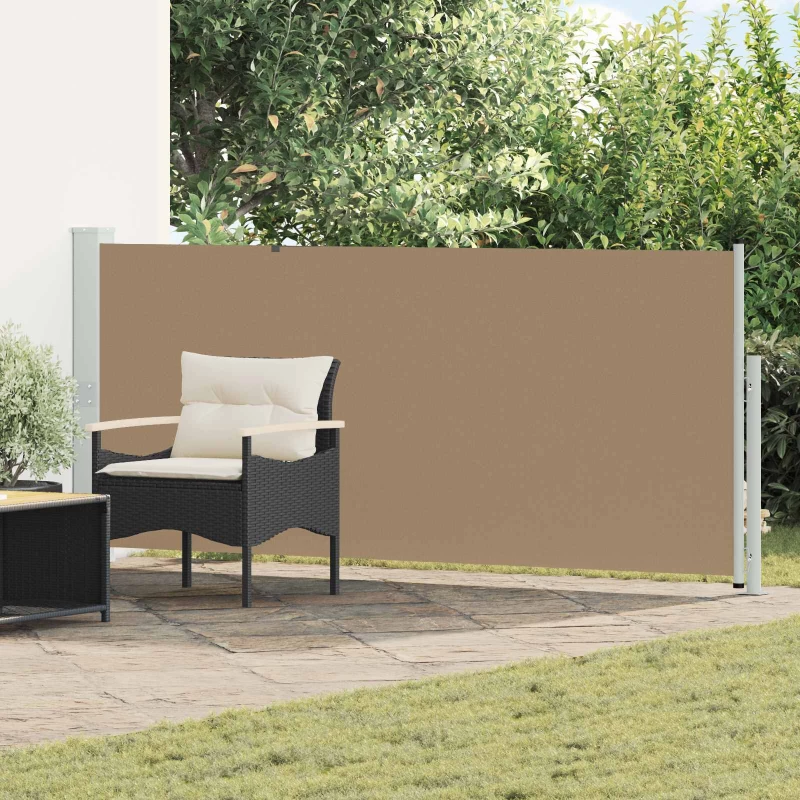 vidaXL Ανακλινόμενος Πλευρικός Απλώστρα Taupe 500 x 117 εκ.